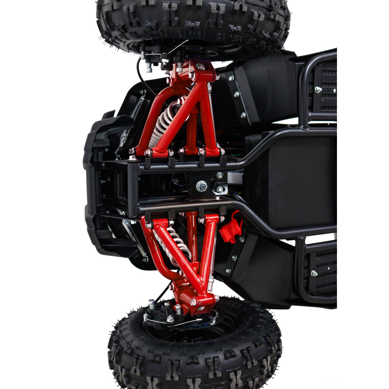 Quad HIPERFECT na akumulator Czerwony 35km/h + Silnik bezszczotkowy 1000W + Koła pompowane + Regulacja siedzenia