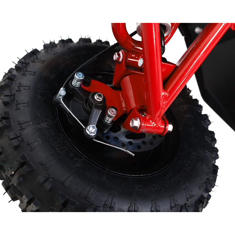 Quad HIPERFECT na akumulator Czerwony 35km/h + Silnik bezszczotkowy 1000W + Koła pompowane + Regulacja siedzenia