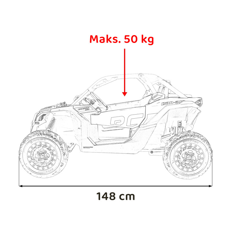 Pojazd Buggy Maverick Turbo RR Czerwony