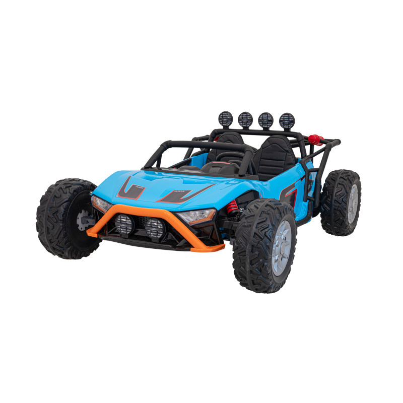 Auto Buggy Racing 5 na akumulator dla dzieci Niebieski + Silniki 2x200W + Pilot + Audio LED + Wolny Start