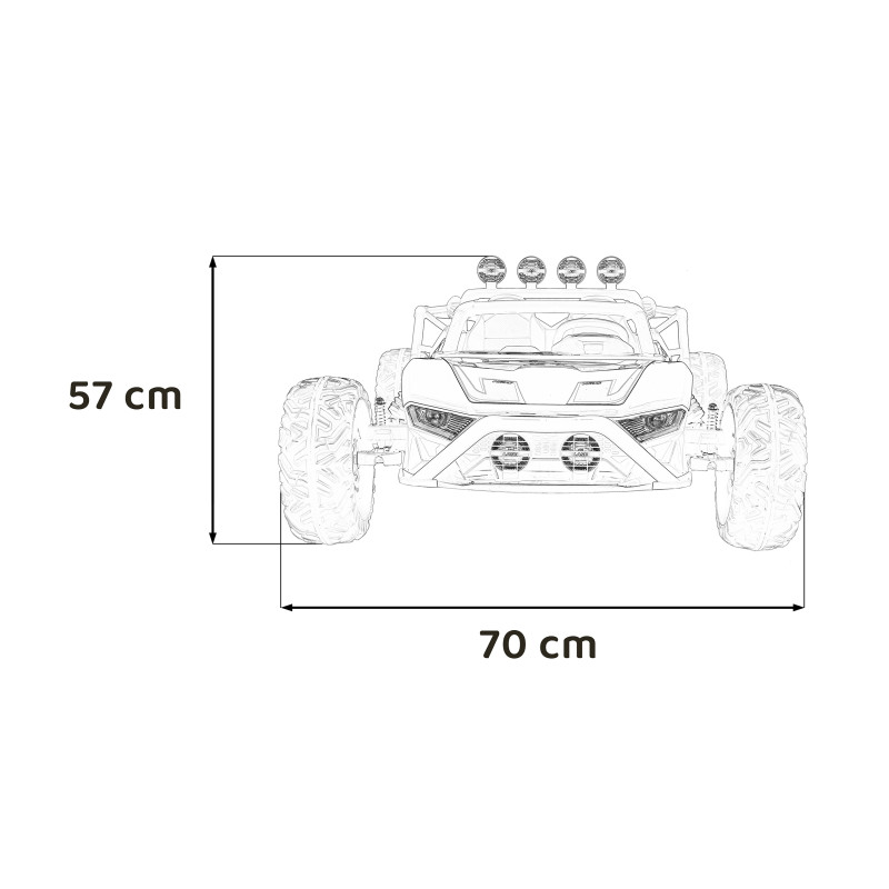 Auto Buggy Racing 5 na akumulator dla dzieci Niebieski + Silniki 2x200W + Pilot + Audio LED + Wolny Start