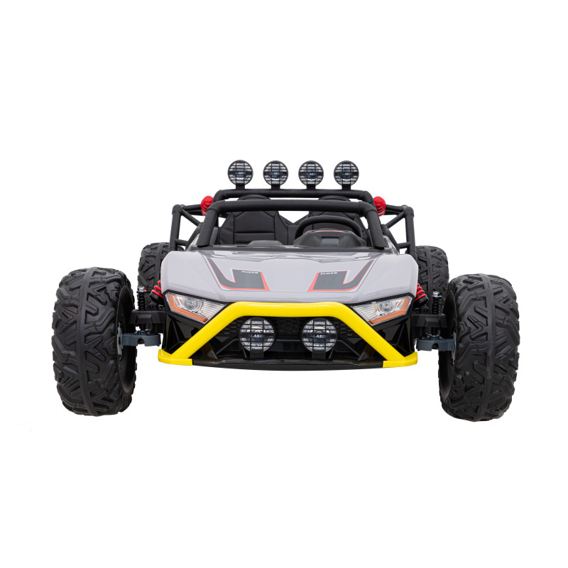 Auto Buggy Racing 5 na akumulator dla dzieci Szary + Silniki 2x200W + Pilot + Audio LED + Wolny Start