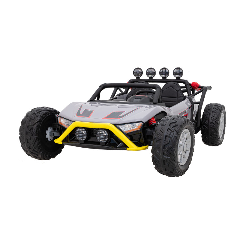 Auto Buggy Racing 5 na akumulator dla dzieci Szary + Silniki 2x200W + Pilot + Audio LED + Wolny Start