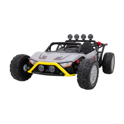 Auto Buggy Racing 5 na akumulator dla dzieci Szary + Silniki 2x200W + Pilot + Audio LED + Wolny Start
