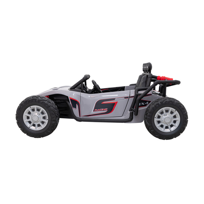 Auto Buggy Racing 5 na akumulator dla dzieci Szary + Silniki 2x200W + Pilot + Audio LED + Wolny Start