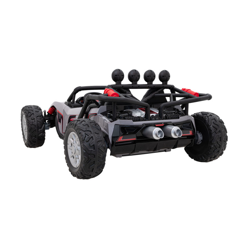 Auto Buggy Racing 5 na akumulator dla dzieci Szary + Silniki 2x200W + Pilot + Audio LED + Wolny Start