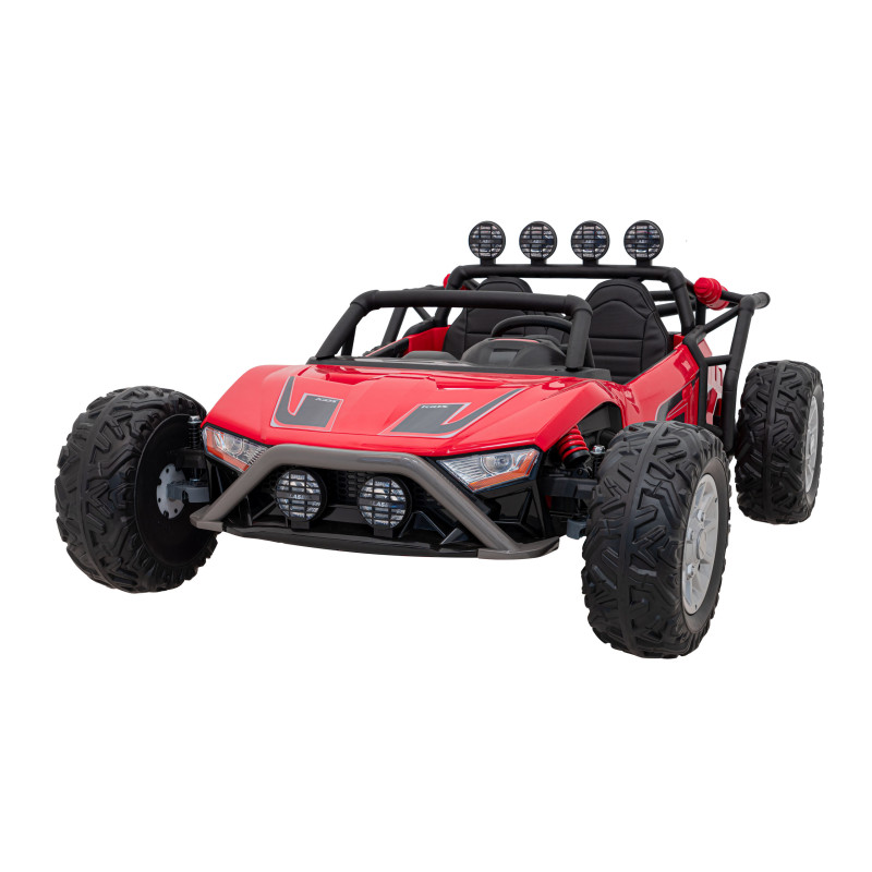 Auto Buggy Racing 5 na akumulator dla dzieci Czerwony + Silniki 2x200W + Pilot + Audio LED + Wolny Start