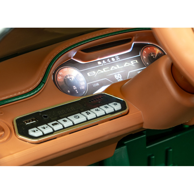 Autko Bentley Bacalar na akumulator dla dzieci Zielony + Pilot + EVA + Wolny Start + Audio LED
