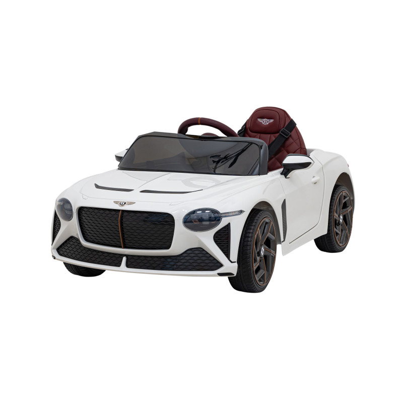 Autko Bentley Bacalar na akumulator dla dzieci Biały + Pilot + EVA + Wolny Start + Audio LED