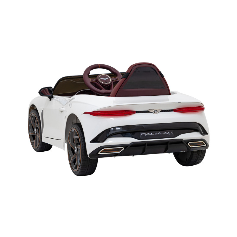 Autko Bentley Bacalar na akumulator dla dzieci Biały + Pilot + EVA + Wolny Start + Audio LED