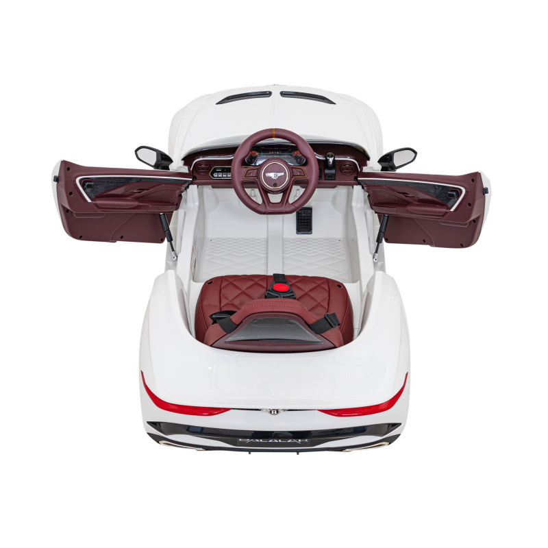 Autko Bentley Bacalar na akumulator dla dzieci Biały + Pilot + EVA + Wolny Start + Audio LED