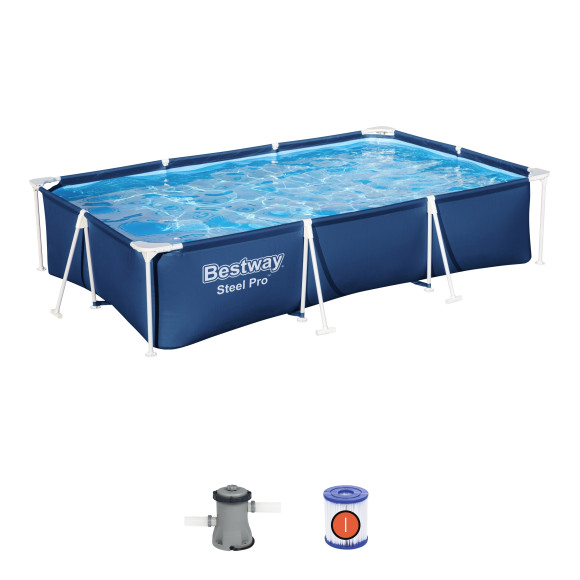 Basen Stelażowy Deluxe Steel Pro 300x201x66 BESTWAY 3w1 + Pompa + Filtr Basen Stelażowy Deluxe Steel Pro 300x201x66 BESTWAY 3w1 + Pompa + Filtr