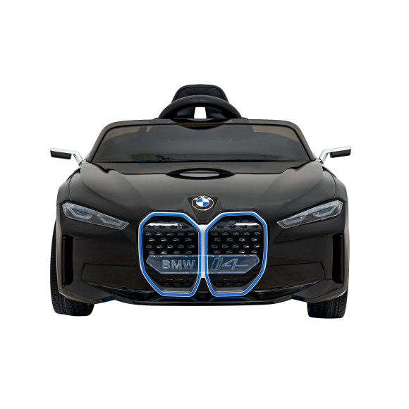 Autko BMW i4 na akumulator dla dzieci Czarny + Wolny Start + EVA + Ekoskóra + Audio LED + Pilot