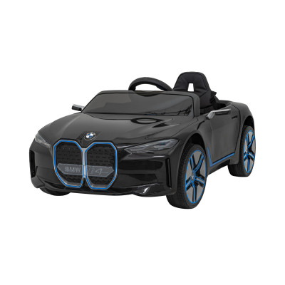Autko BMW i4 na akumulator dla dzieci Czarny + Wolny Start + EVA + Ekoskóra + Audio LED + Pilot