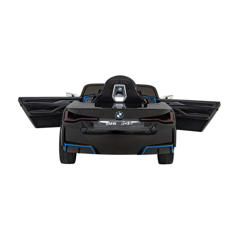 Autko BMW i4 na akumulator dla dzieci Czarny + Wolny Start + EVA + Ekoskóra + Audio LED + Pilot