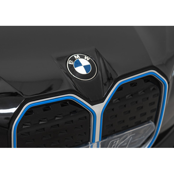 Autko BMW i4 na akumulator dla dzieci Czarny + Wolny Start + EVA + Ekoskóra + Audio LED + Pilot