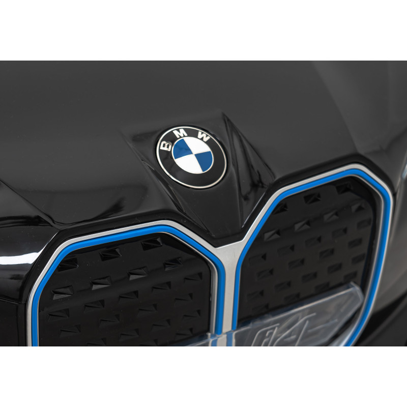 Autko BMW i4 na akumulator dla dzieci Czarny + Wolny Start + EVA + Ekoskóra + Audio LED + Pilot