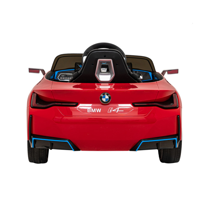 Autko BMW i4 na akumulator dla dzieci Czerwony + Wolny Start + EVA + Ekoskóra + Audio LED + Pilot