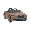 Autko BMW i4 na akumulator dla dzieci Złoty + Wolny Start + EVA + Ekoskóra + Audio LED + Pilot