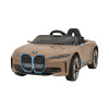 Autko BMW i4 na akumulator dla dzieci Złoty + Wolny Start + EVA + Ekoskóra + Audio LED + Pilot