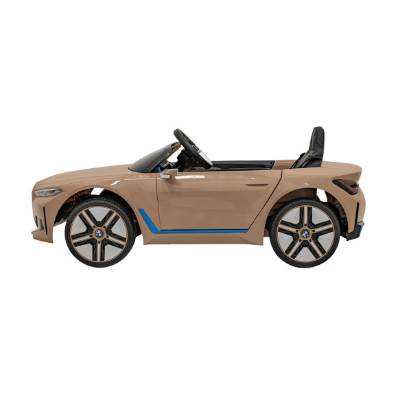 Autko BMW i4 na akumulator dla dzieci Złoty + Wolny Start + EVA + Ekoskóra + Audio LED + Pilot