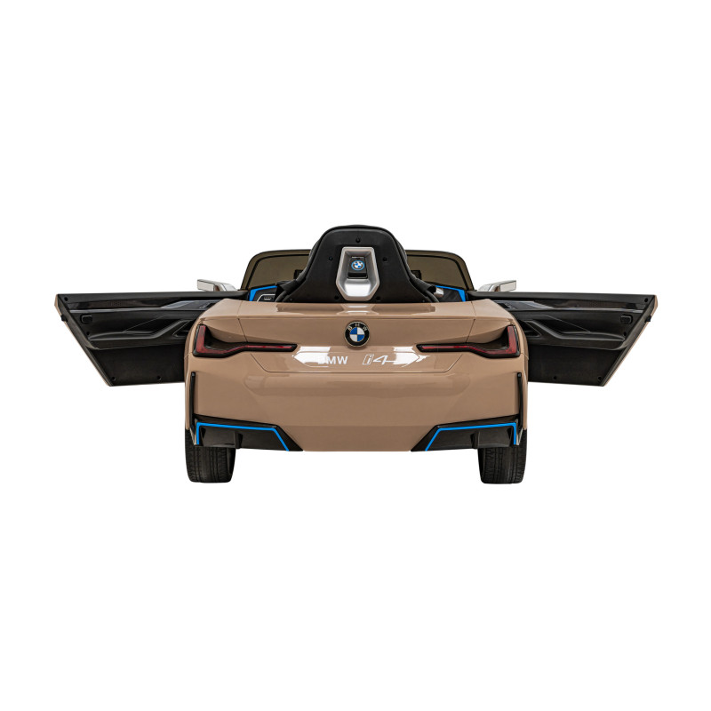 Autko BMW i4 na akumulator dla dzieci Złoty + Wolny Start + EVA + Ekoskóra + Audio LED + Pilot