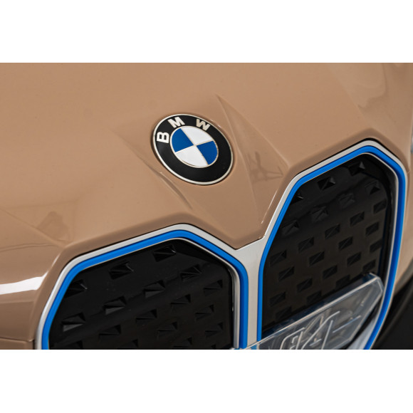 Autko BMW i4 na akumulator dla dzieci Złoty + Wolny Start + EVA + Ekoskóra + Audio LED + Pilot