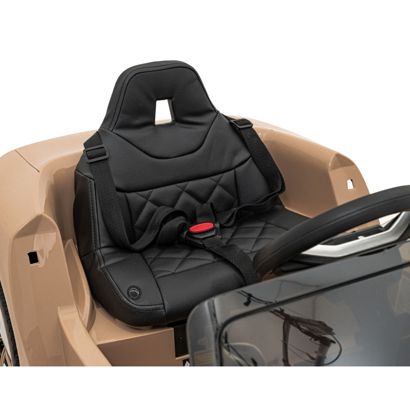 Autko BMW i4 na akumulator dla dzieci Złoty + Wolny Start + EVA + Ekoskóra + Audio LED + Pilot
