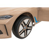 Autko BMW i4 na akumulator dla dzieci Złoty + Wolny Start + EVA + Ekoskóra + Audio LED + Pilot