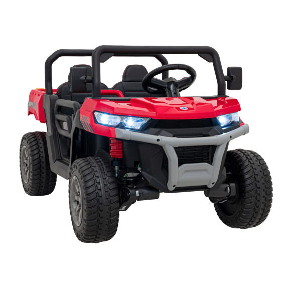 Auto Pick-Up Speed 900 dla dzieci Czerwony + Napęd 4x4 + Ruchomy kiper + Bagażnik + Pilot + Łopatka + Audio LED