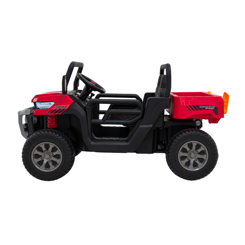 Auto Pick-Up Speed 900 dla dzieci Czerwony + Napęd 4x4 + Ruchomy kiper + Bagażnik + Pilot + Łopatka + Audio LED