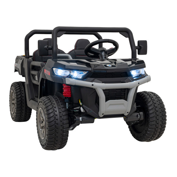 Auto Pick-Up Speed 900 dla dzieci Czarny + Napęd 4x4 + Ruchomy kiper + Bagażnik + Pilot + Łopatka + Audio LED