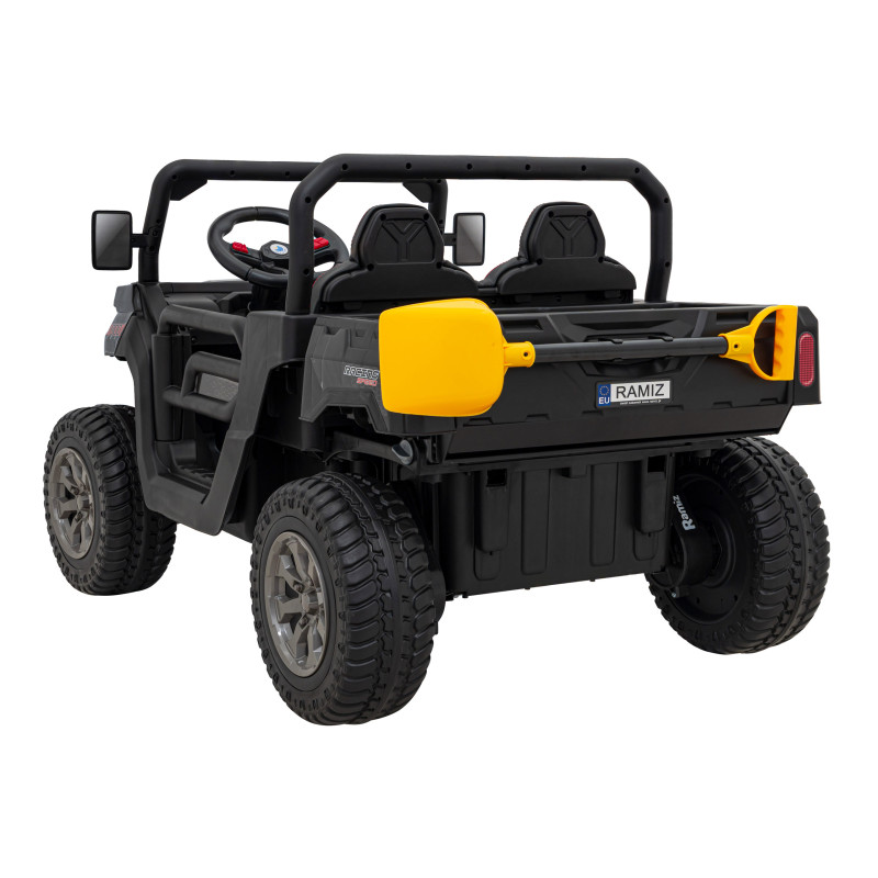 Auto Pick-Up Speed 900 dla dzieci Czarny + Napęd 4x4 + Ruchomy kiper + Bagażnik + Pilot + Łopatka + Audio LED