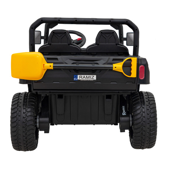 Auto Pick-Up Speed 900 dla dzieci Czarny + Napęd 4x4 + Ruchomy kiper + Bagażnik + Pilot + Łopatka + Audio LED