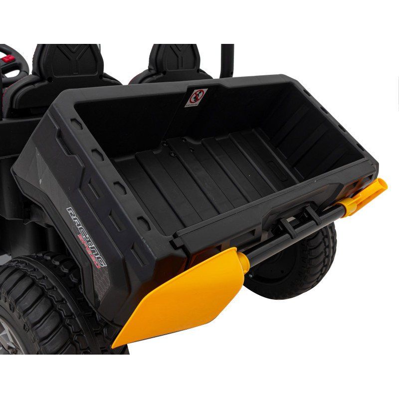 Auto Pick-Up Speed 900 dla dzieci Czarny + Napęd 4x4 + Ruchomy kiper + Bagażnik + Pilot + Łopatka + Audio LED