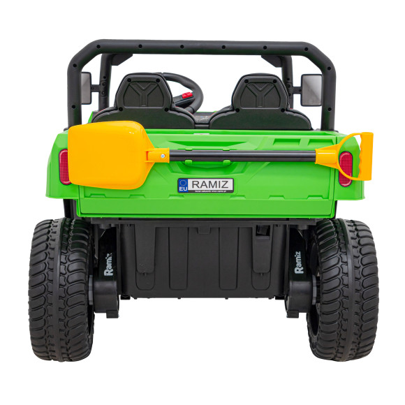 Auto Pick-Up Speed 900 dla dzieci Zielony + Napęd 4x4 + Ruchomy kiper + Bagażnik + Pilot + Łopatka + Audio LED