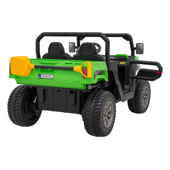 Auto Pick-Up Speed 900 dla dzieci Zielony + Napęd 4x4 + Ruchomy kiper + Bagażnik + Pilot + Łopatka + Audio LED