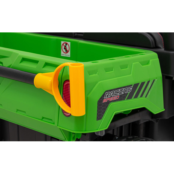 Auto Pick-Up Speed 900 dla dzieci Zielony + Napęd 4x4 + Ruchomy kiper + Bagażnik + Pilot + Łopatka + Audio LED