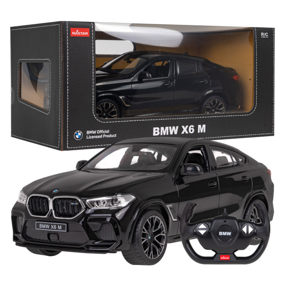 BMW X6 M czarny RASTAR model 1:14 Zdalnie sterowane auto + Pilot 2,4 GHz