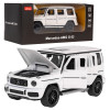Mercedes-AMG G 63 biały RASTAR model 1:32 Metalowa karoseria + Ręcznie otwierane elementy