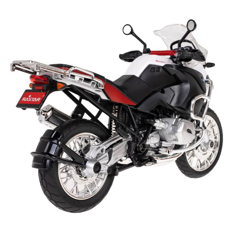 Motocykl BMW R 1200 GS biały RASTAR model 1:9 Metalowa karoseria