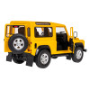 Land Rover Defender żółty RASTAR model 1:14 Zdalnie sterowanie auto + Pilot 2,4 GHz + Ręcznie otwierane drzwi