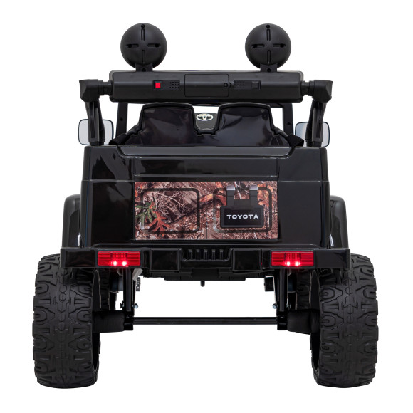 Toyota FJ Cruiser dla dzieci Czarny Liście + Pilot + Napęd 4x4 + Audio LED + EVA + Wolny Start