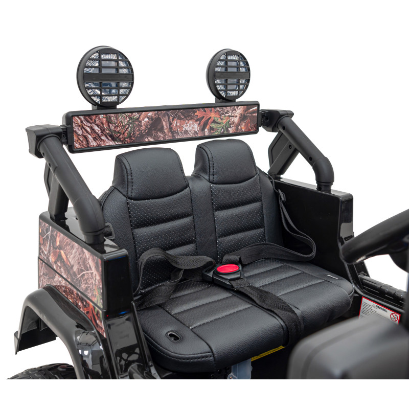 Toyota FJ Cruiser dla dzieci Czarny Liście + Pilot + Napęd 4x4 + Audio LED + EVA + Wolny Start