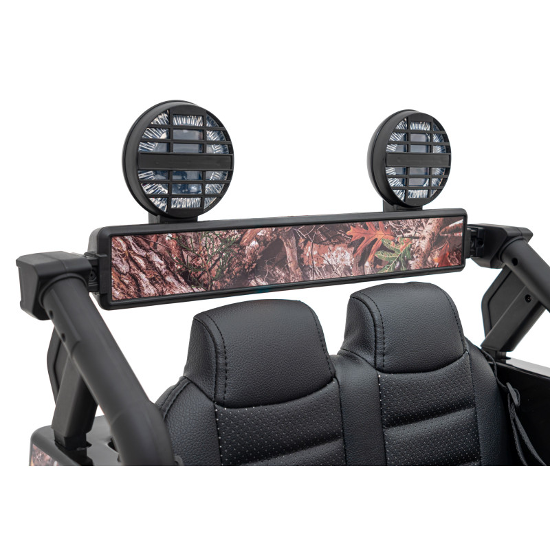 Toyota FJ Cruiser dla dzieci Czarny Liście + Pilot + Napęd 4x4 + Audio LED + EVA + Wolny Start