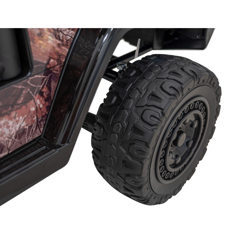 Toyota FJ Cruiser dla dzieci Czarny Liście + Pilot + Napęd 4x4 + Audio LED + EVA + Wolny Start