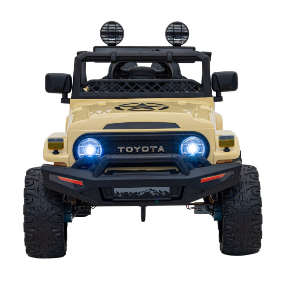 Toyota FJ Cruiser dla dzieci Beżowy + Pilot + Napęd 4x4 + Audio LED + EVA + Wolny Start