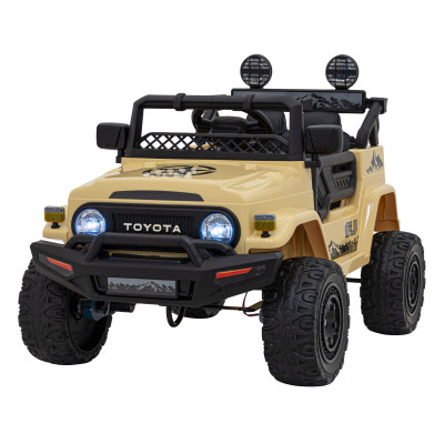 Toyota FJ Cruiser dla dzieci Beżowy + Pilot + Napęd 4x4 + Audio LED + EVA + Wolny Start