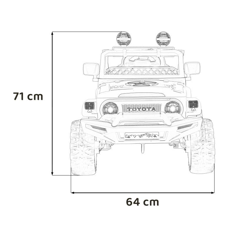 Toyota FJ Cruiser dla dzieci Biały + Pilot + Napęd 4x4 + Audio LED + EVA + Wolny Start