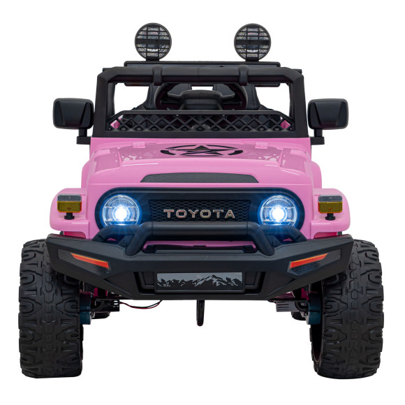 Toyota FJ Cruiser dla dzieci Różowy + Pilot + Napęd 4x4 + Audio LED + EVA + Wolny Start